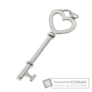 Tiffany Co Heart Key Pendant Silver